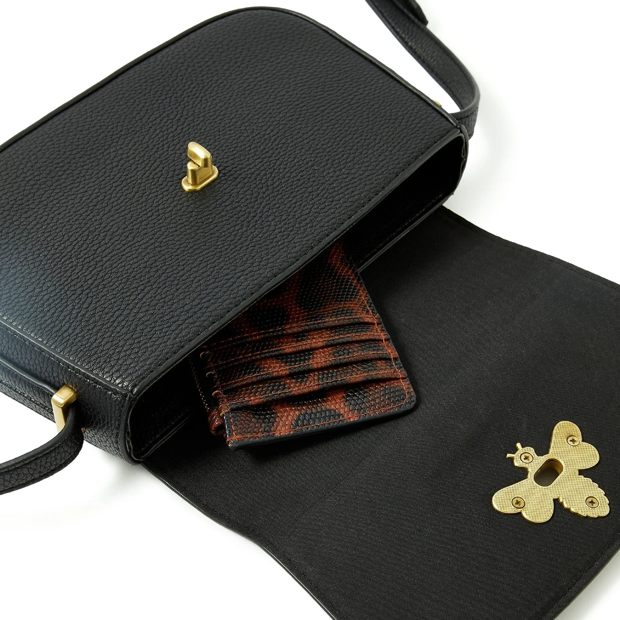 Accessorize London Women's Black Britney Bee Sling bag