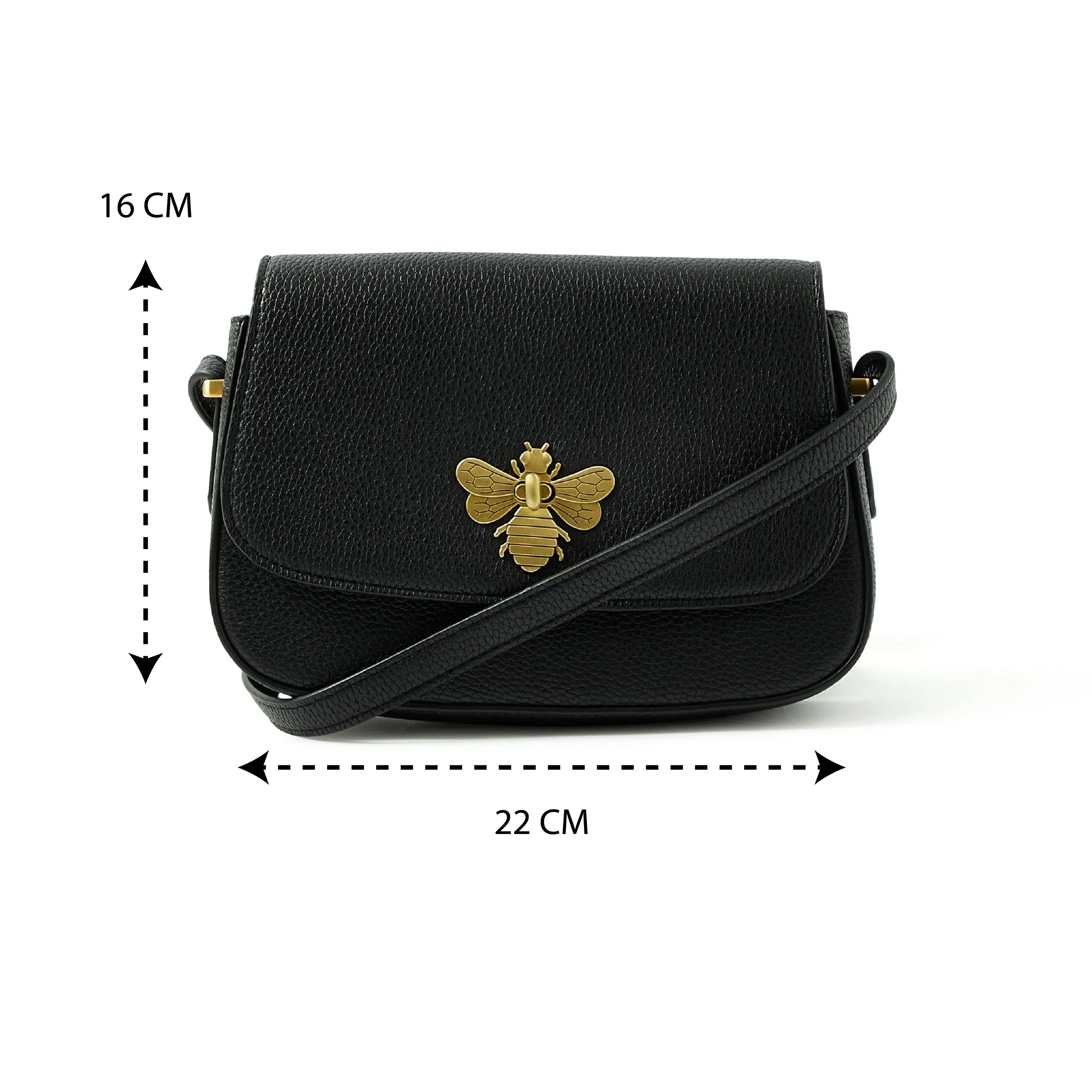Accessorize London Women's Black Britney Bee Sling bag
