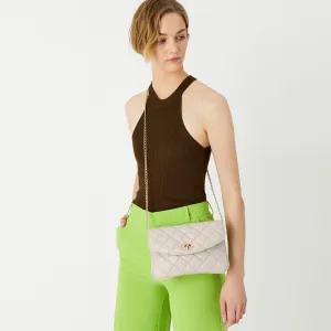 Accessorize London Women's Cream Quilted Clutch