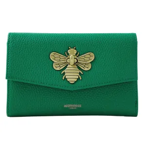 Accessorize London Women's Faux Leather Britney Bee Wallet - Green