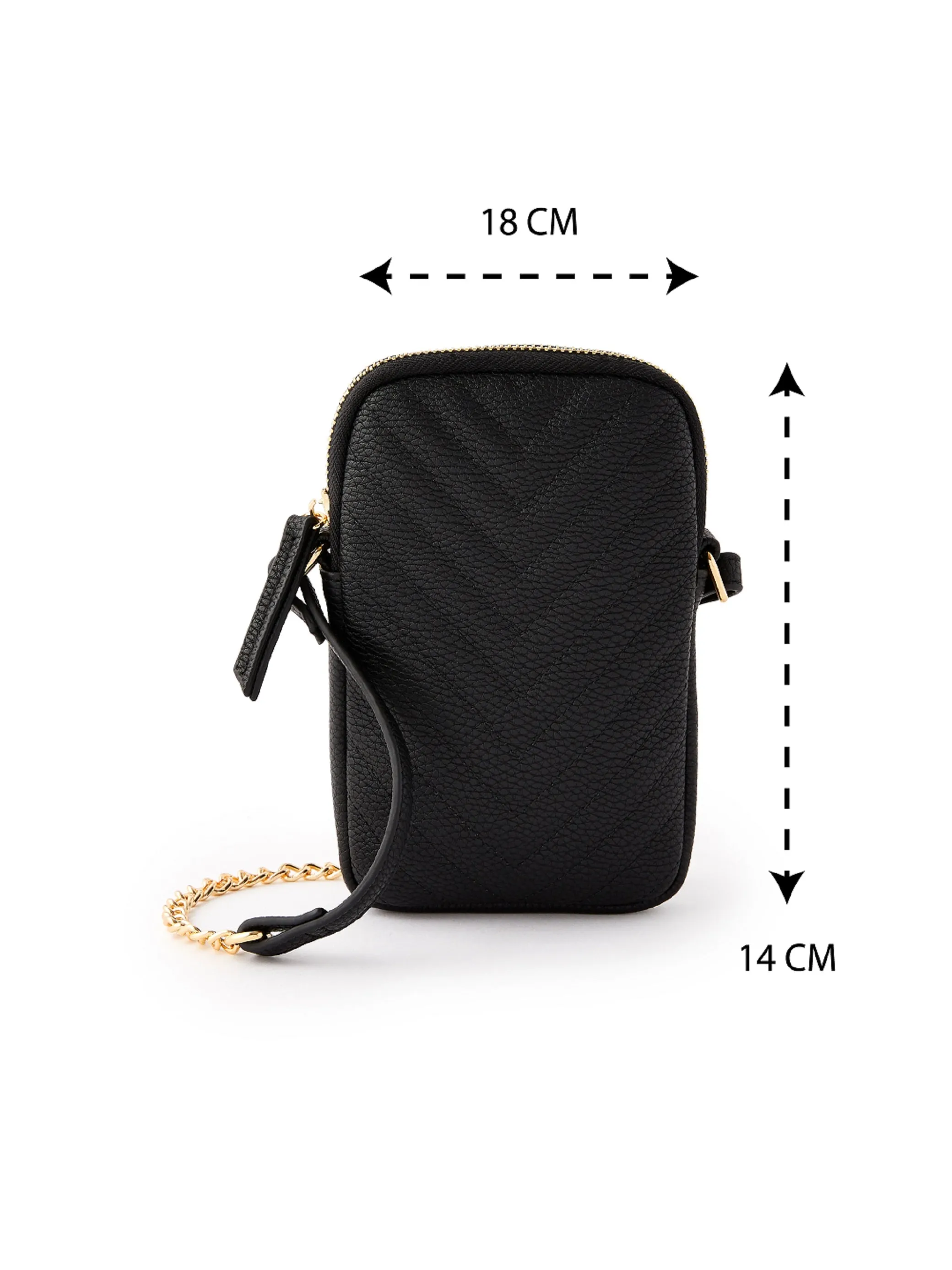 Accessorize London Women's Quilted Phone Purse Zip Around