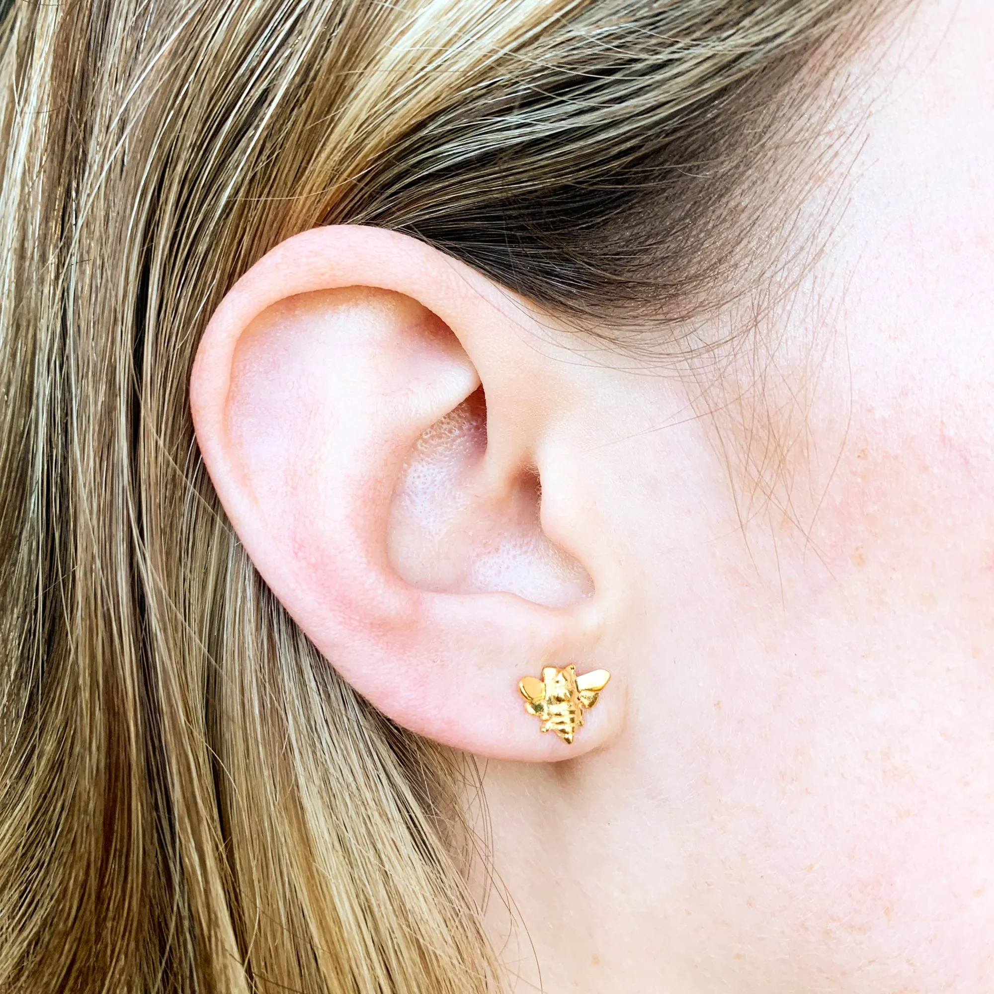 Baby Bee Stud Earrings