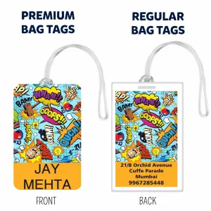 Bag Tags Bam Boom Design - Set of 5