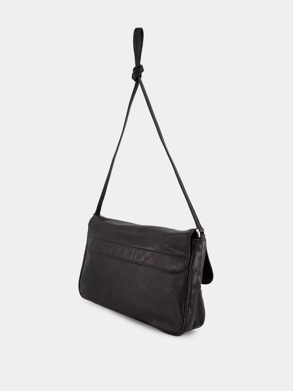 Black Grungy Medium Messenger Bag