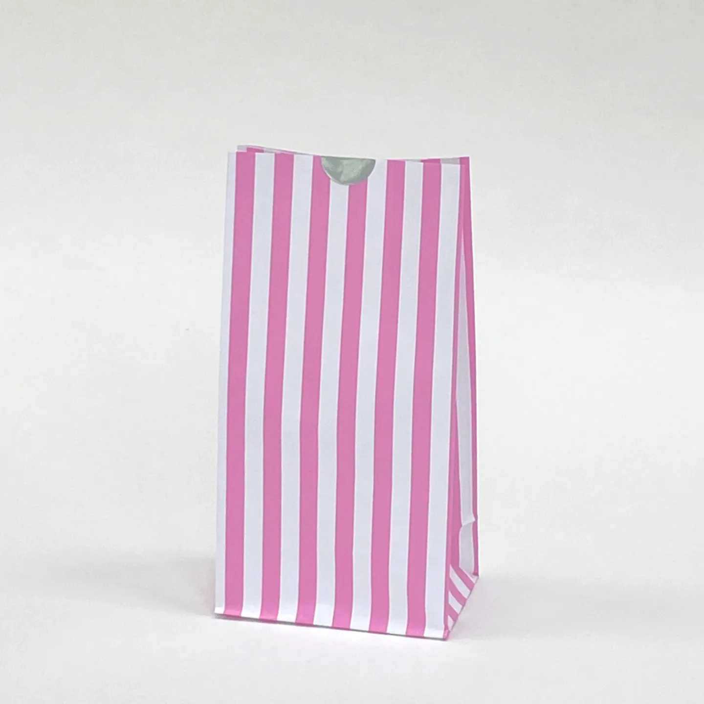 Candy Striped Party Bags Bubblegum Pink (12 Pack)