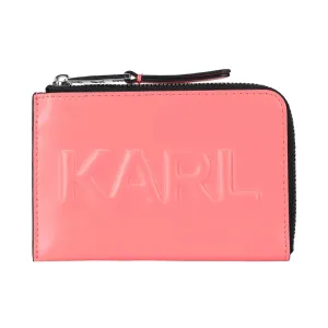 Cardholder Karl Lagerfeld K/karl Seven Emboss Zip, pink