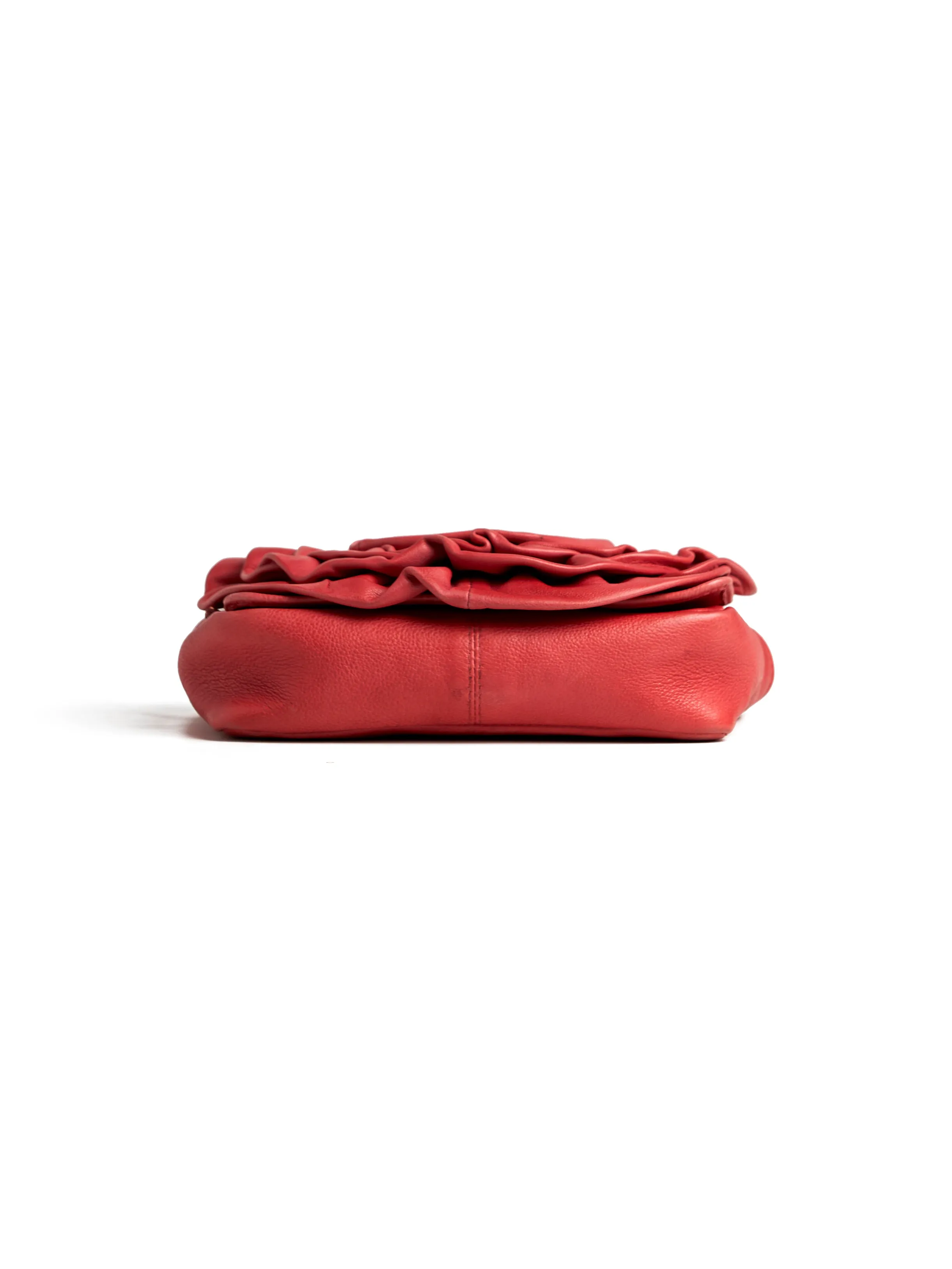CELINE: Womens Real Red Leather Sling Bag by Art N Vitnage