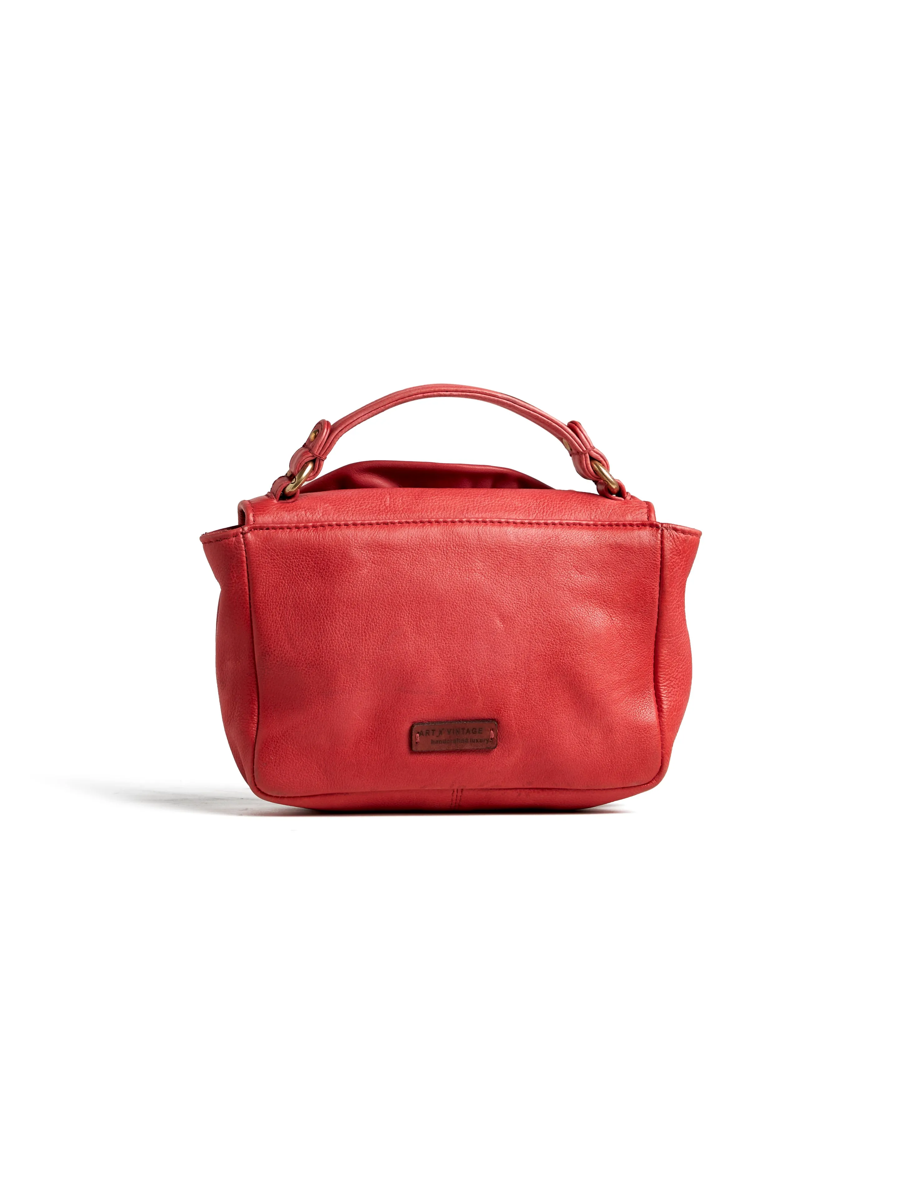 CELINE: Womens Real Red Leather Sling Bag by Art N Vitnage