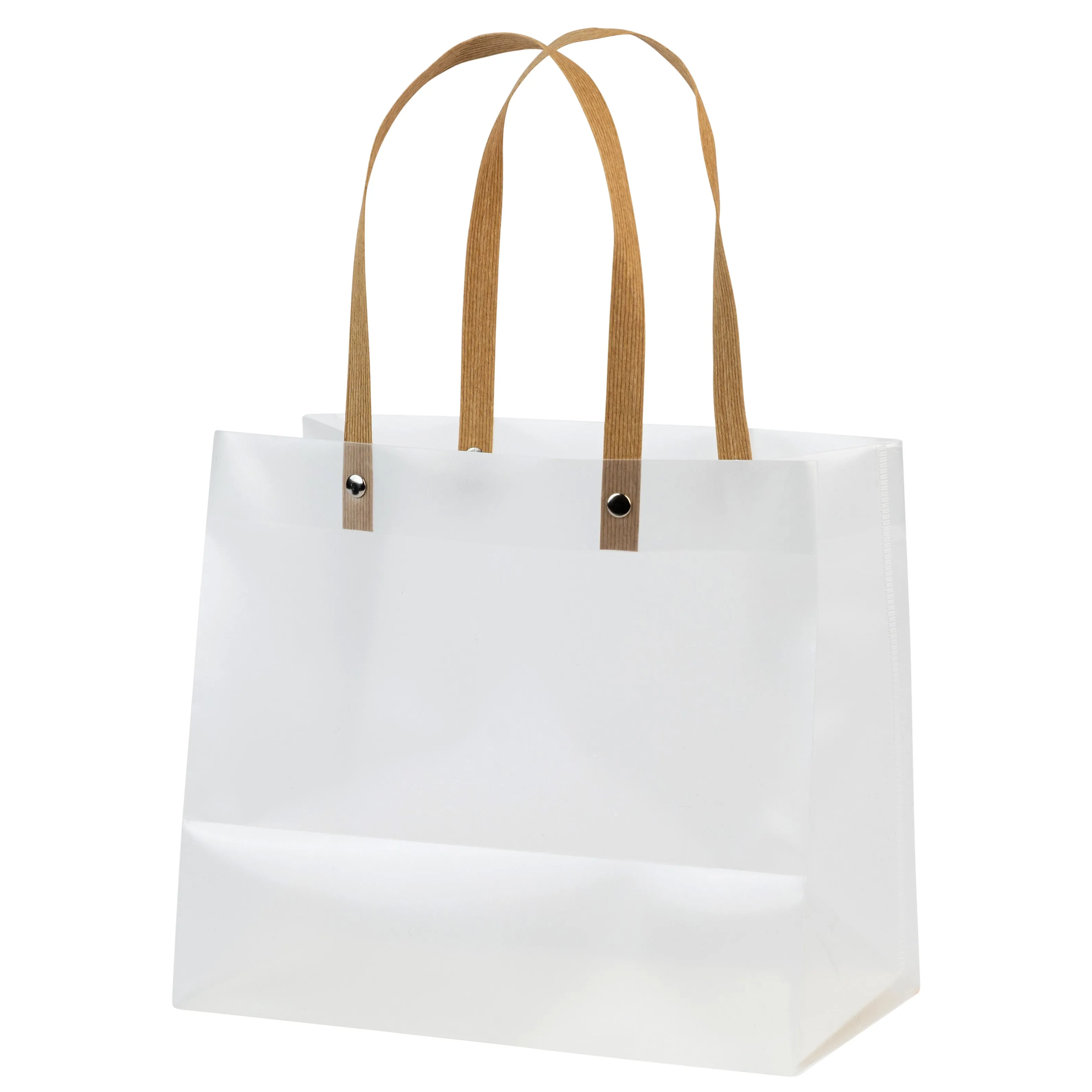 Clear Frosted Gift Bags 7.75x9x5 20 Pack