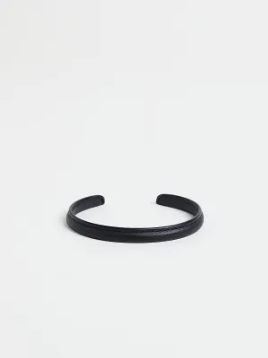 Coated and Stitched Bracelet in Black