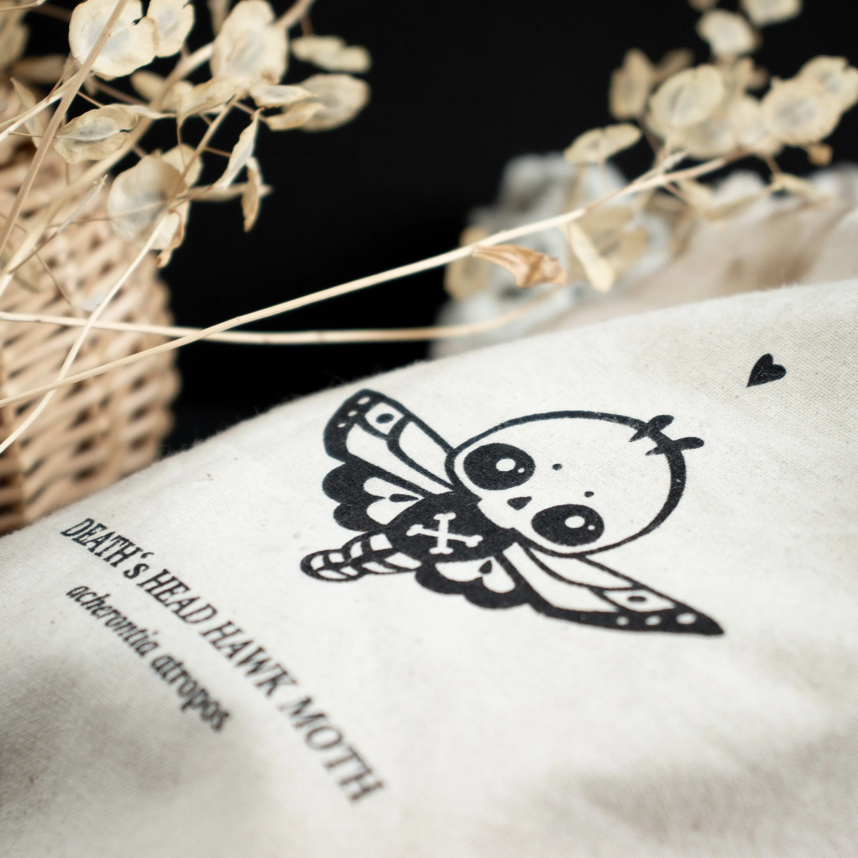 Cotton Bag . Death's Head Moth