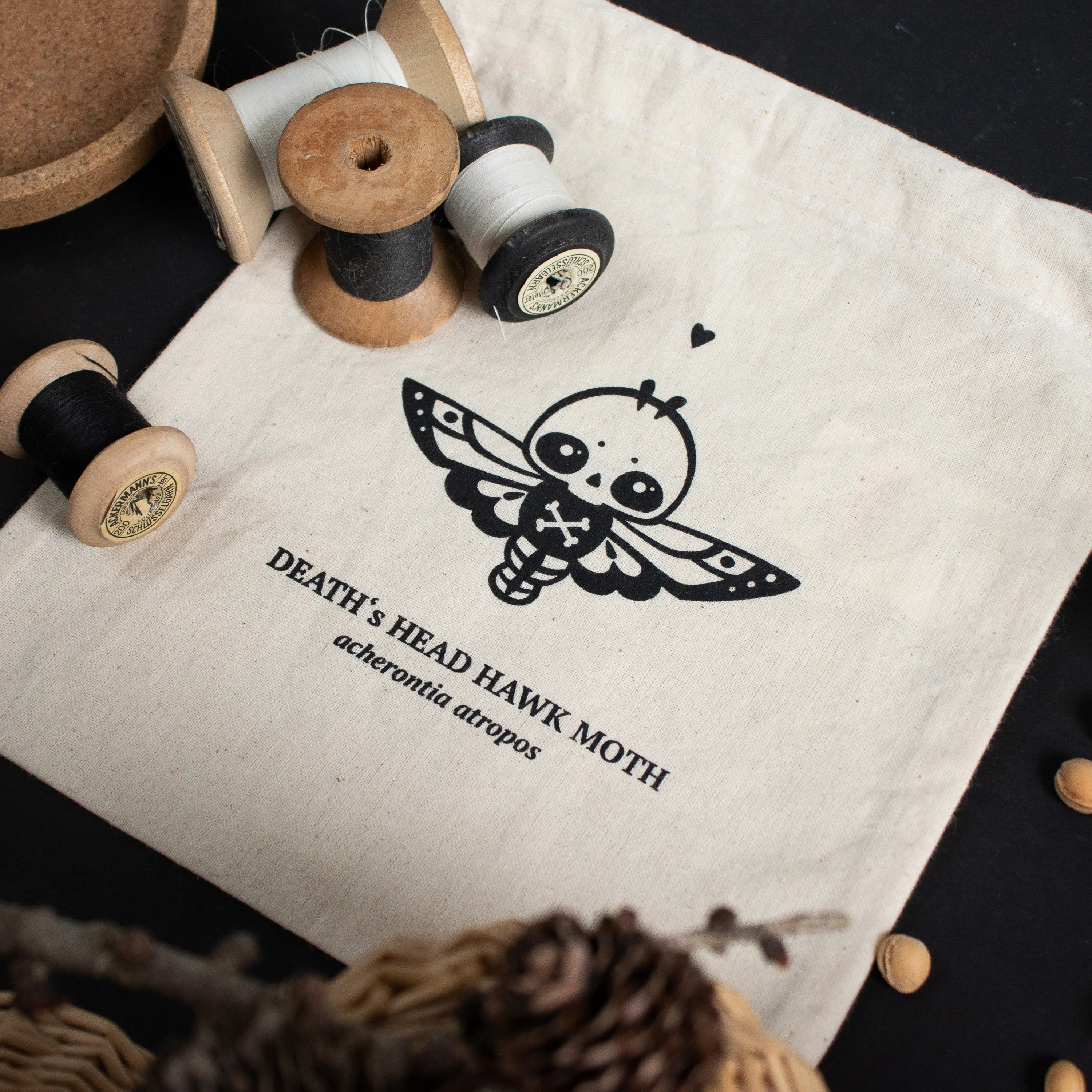 Cotton Bag . Death's Head Moth