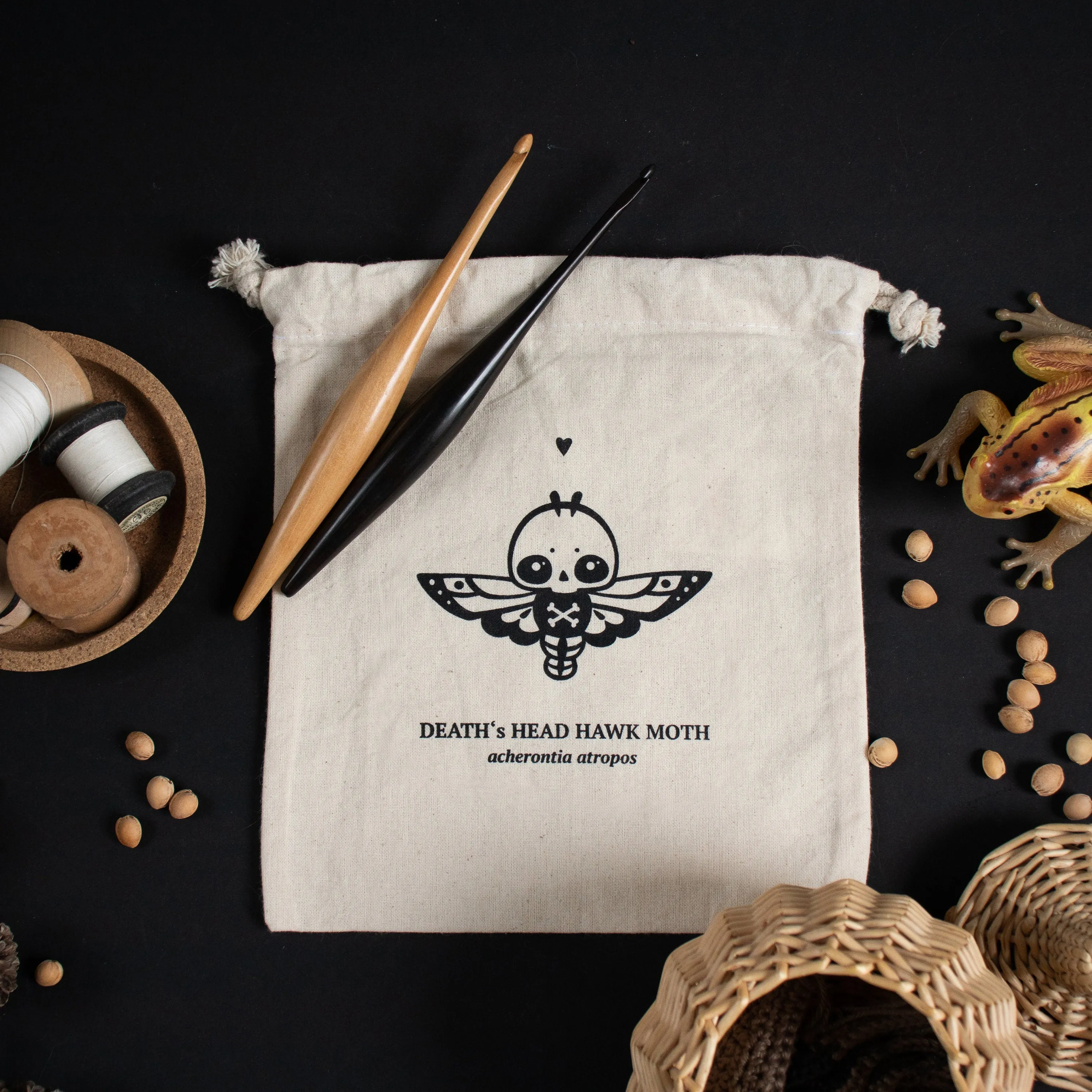 Cotton Bag . Death's Head Moth