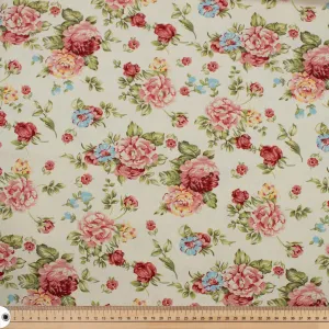 Cream Carnation Cotton Canvas Print