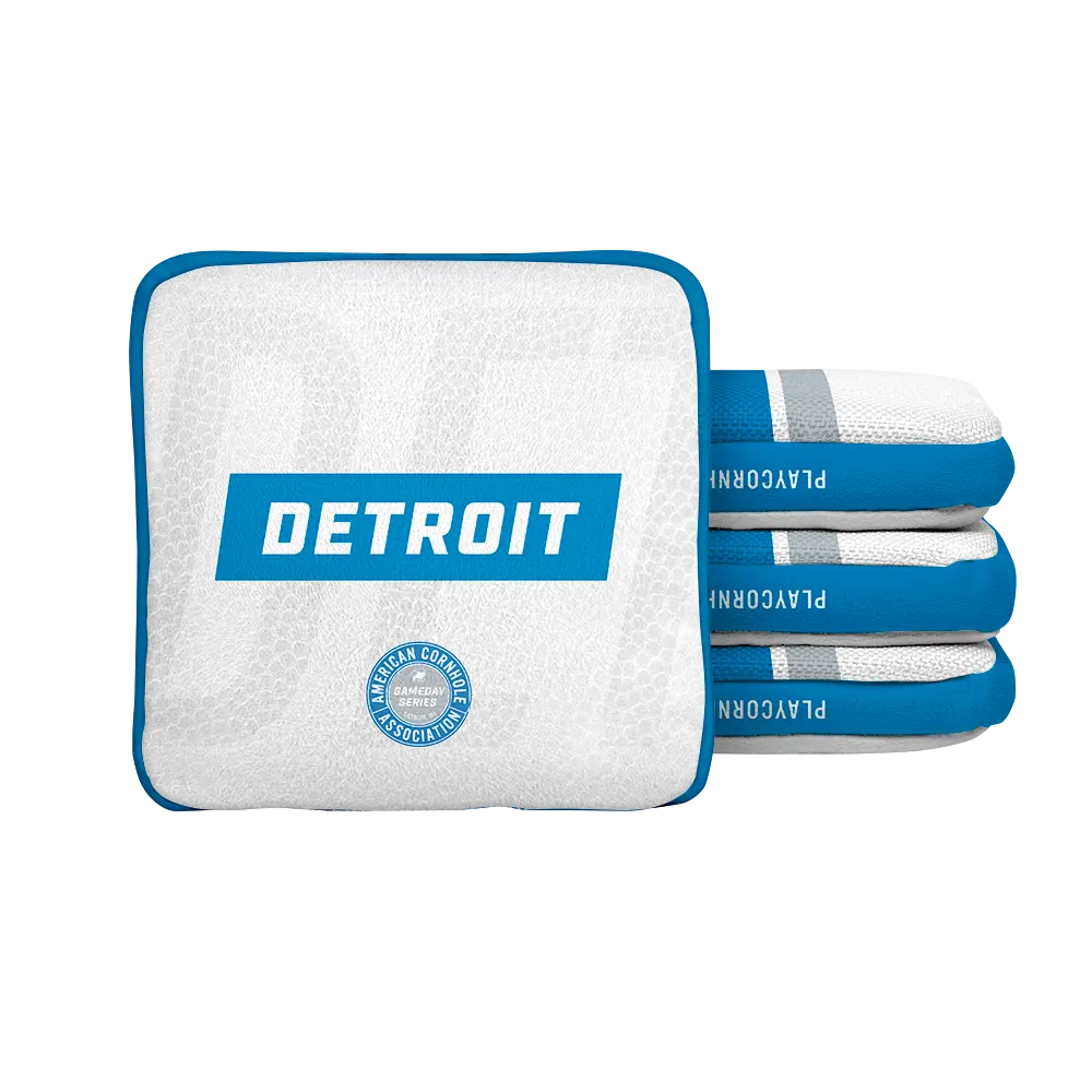 Detroit Football Gameday Stripes Synergy Edge Cornhole Bags