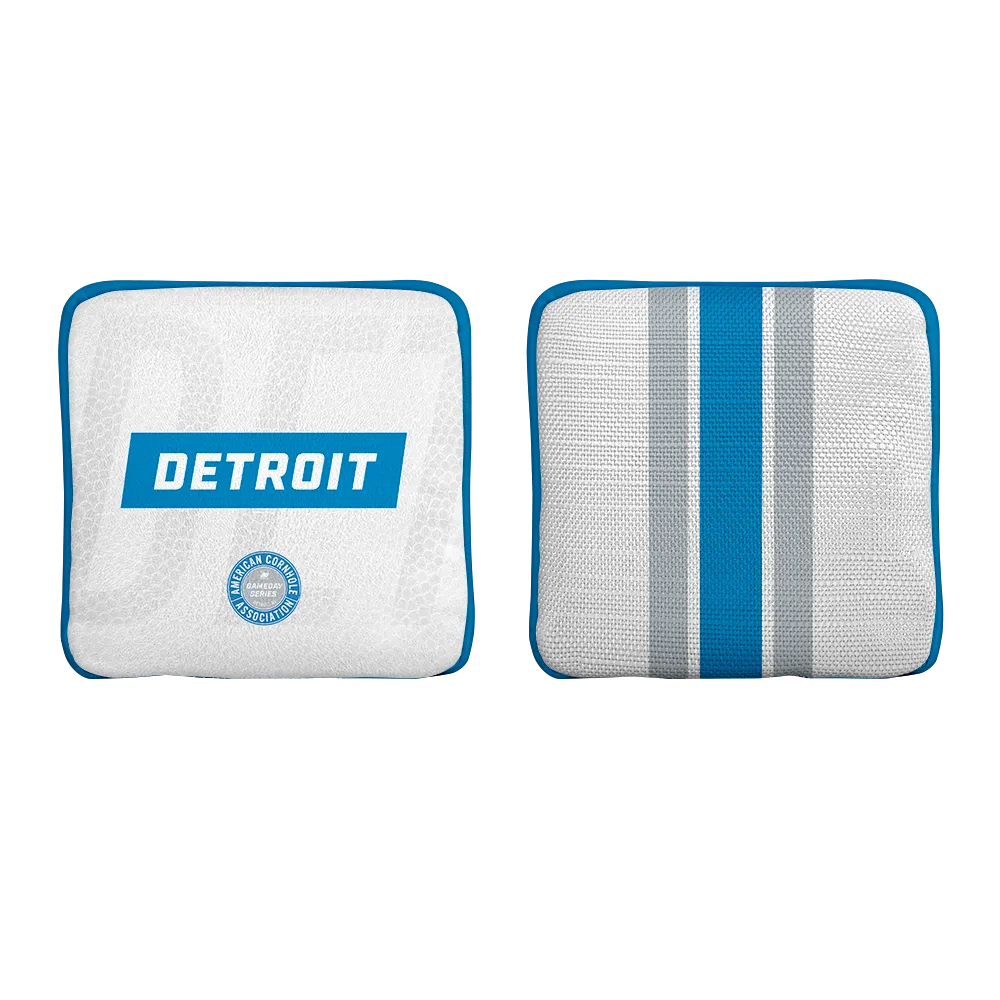 Detroit Football Gameday Stripes Synergy Edge Cornhole Bags