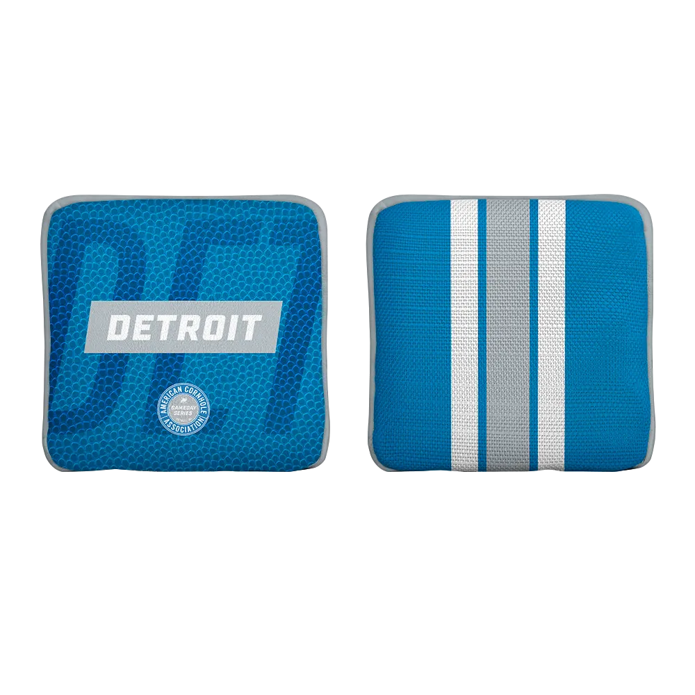 Detroit Football Gameday Stripes Synergy Edge Cornhole Bags