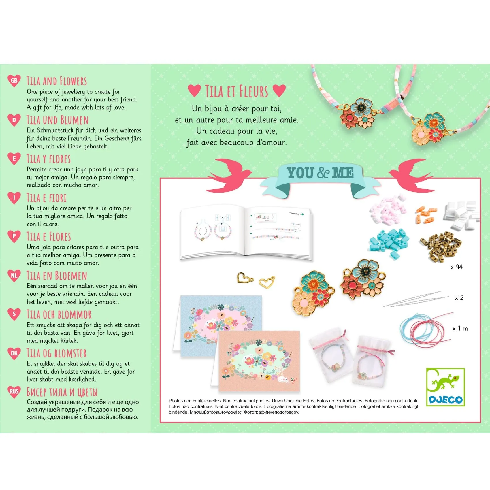Djeco You & Me Beads & Jewellery Craft – Tila And Flowers