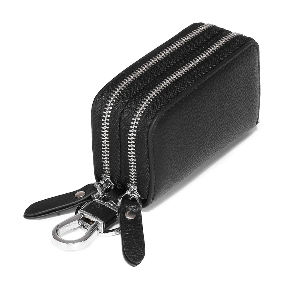 Double-Layer Genuine Leather Car Key Bag