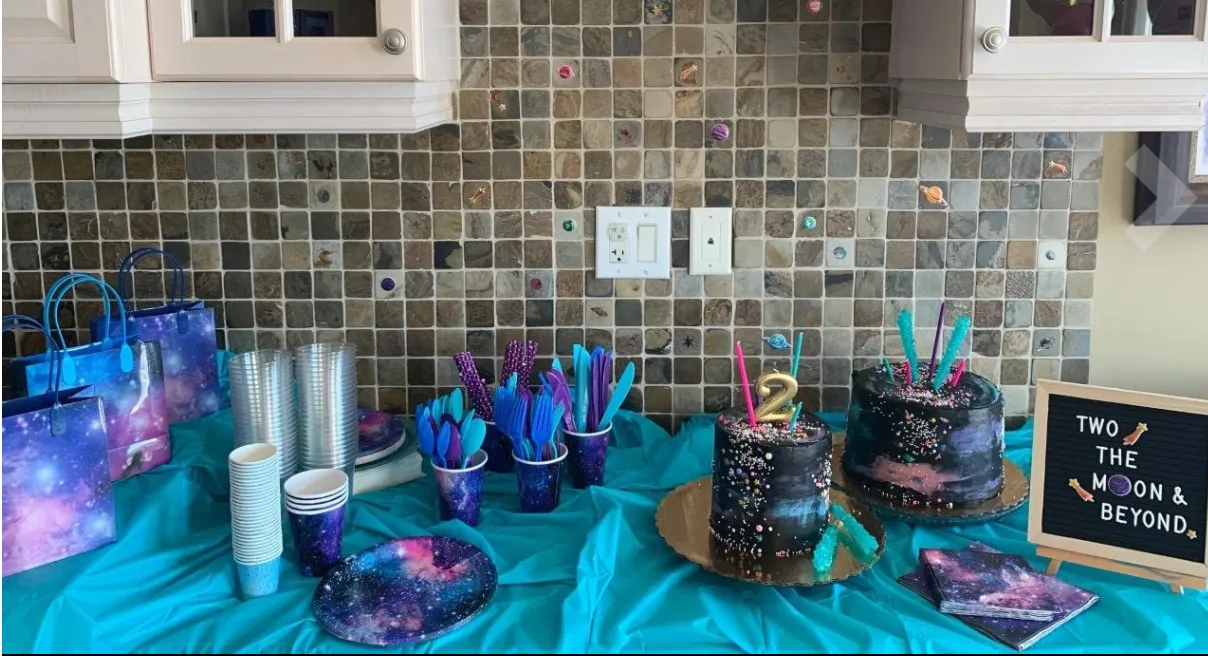 Galaxy Outer Space Party Favor Bags Treat Bags - Set of 6 or 12