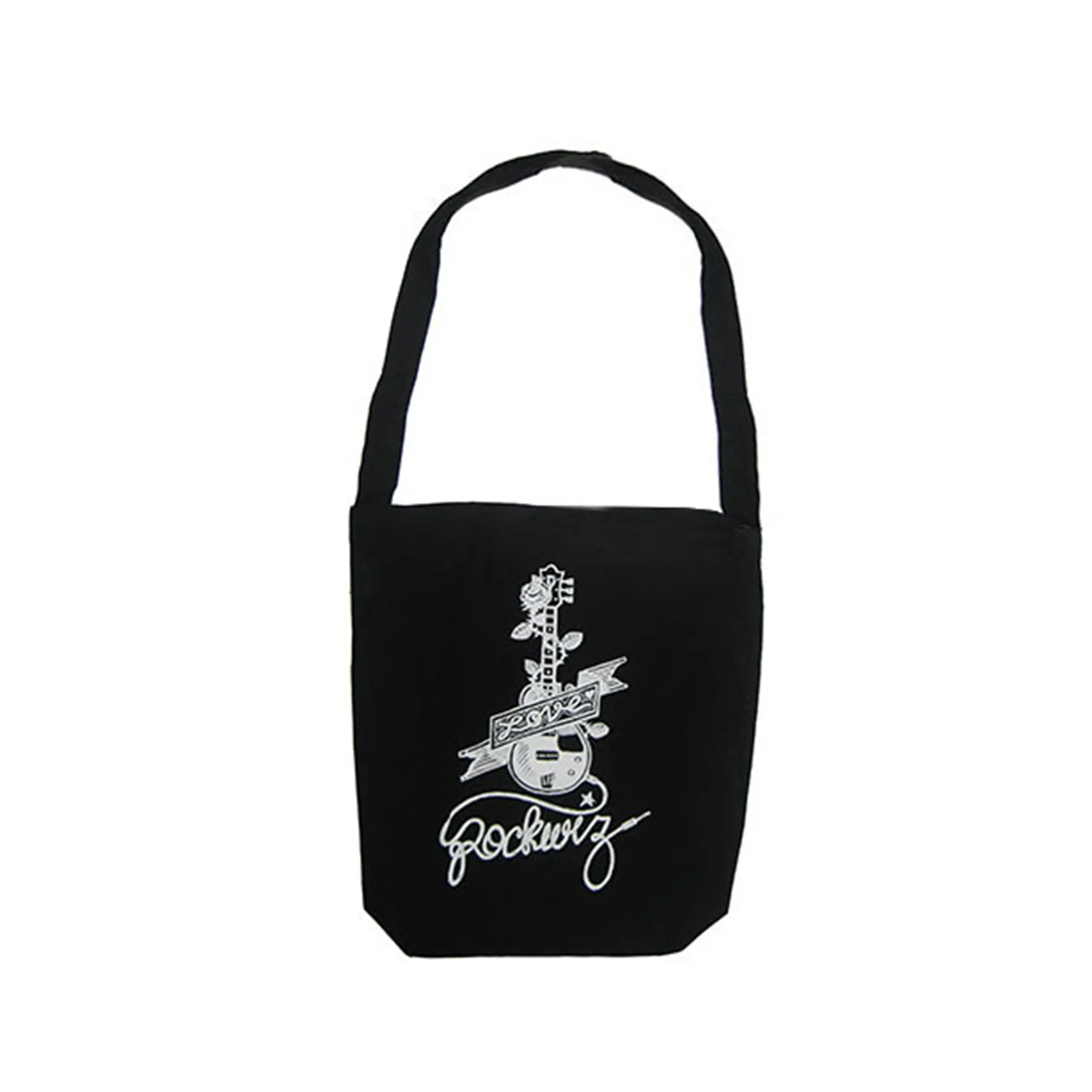 Guitar  / Black Tote Bag