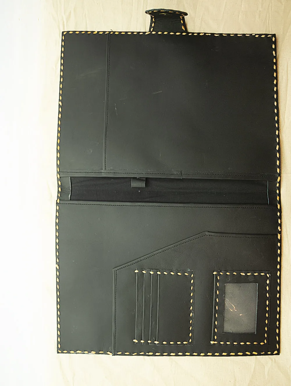Handcrafted Leather Utility Folder with Hand Stitch Detail