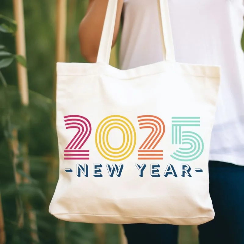 Happy New year 2025 Retro Style PNG Digital Download