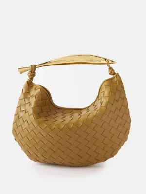 Intrecciato-leather handbag