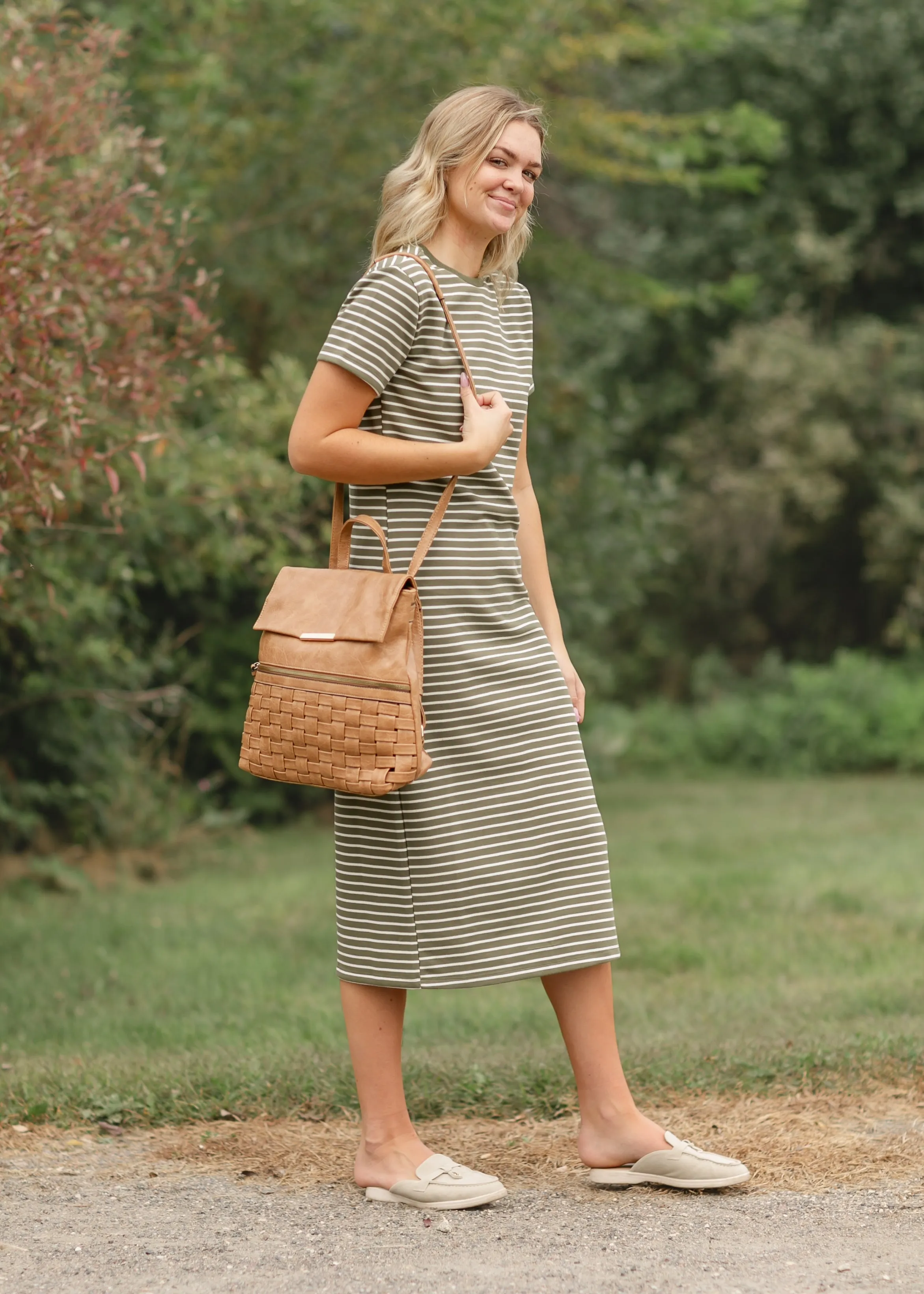 Large Woven Convertible Backpack