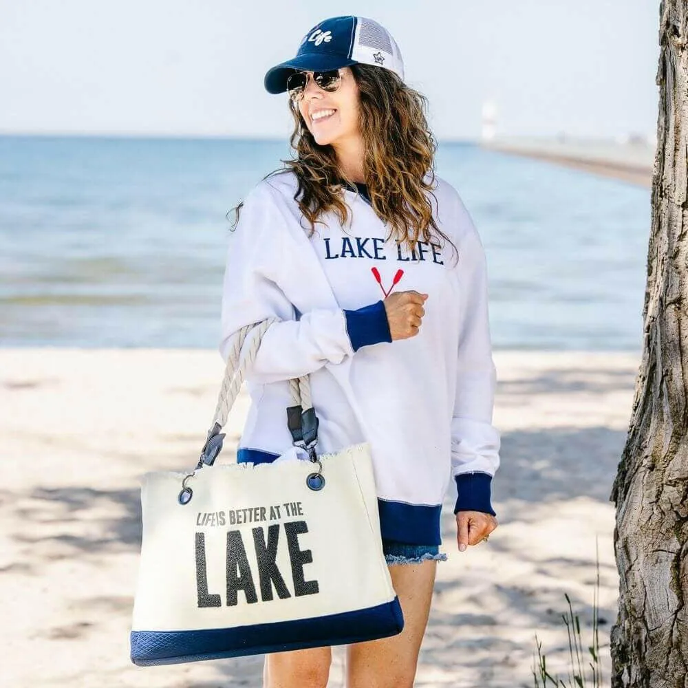 Life is Better at the Lake Canvas Tote Bag