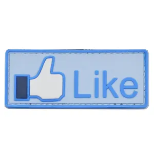 Like Button Thumbs Up Patch Blue