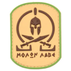 Molon Labe Battle Worn Spartan Swords Patch Multicam