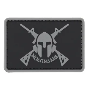 Molon Labe Spartan Rifles Patch Black/Gray