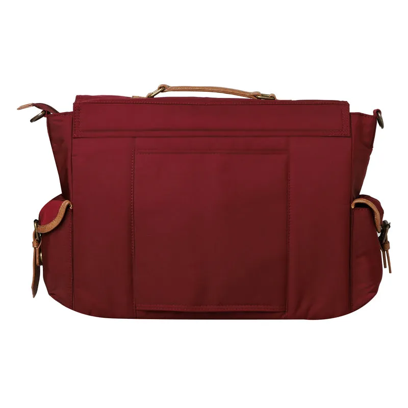 Mona B Unisex Messenger Bag for upto 14" Laptop/Mac Book/Tablet with Stylish Design: Hudson Wine