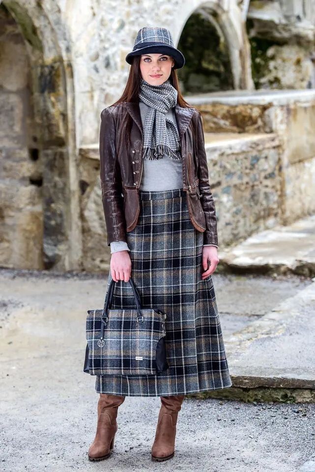 Mucros Emily Bag | Black Gray Check