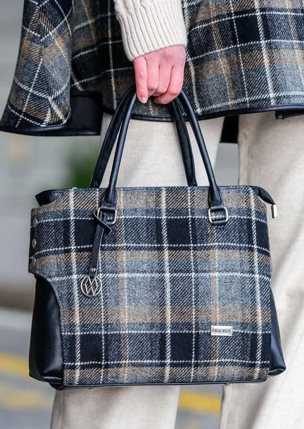 Mucros Emily Bag | Black Gray Check