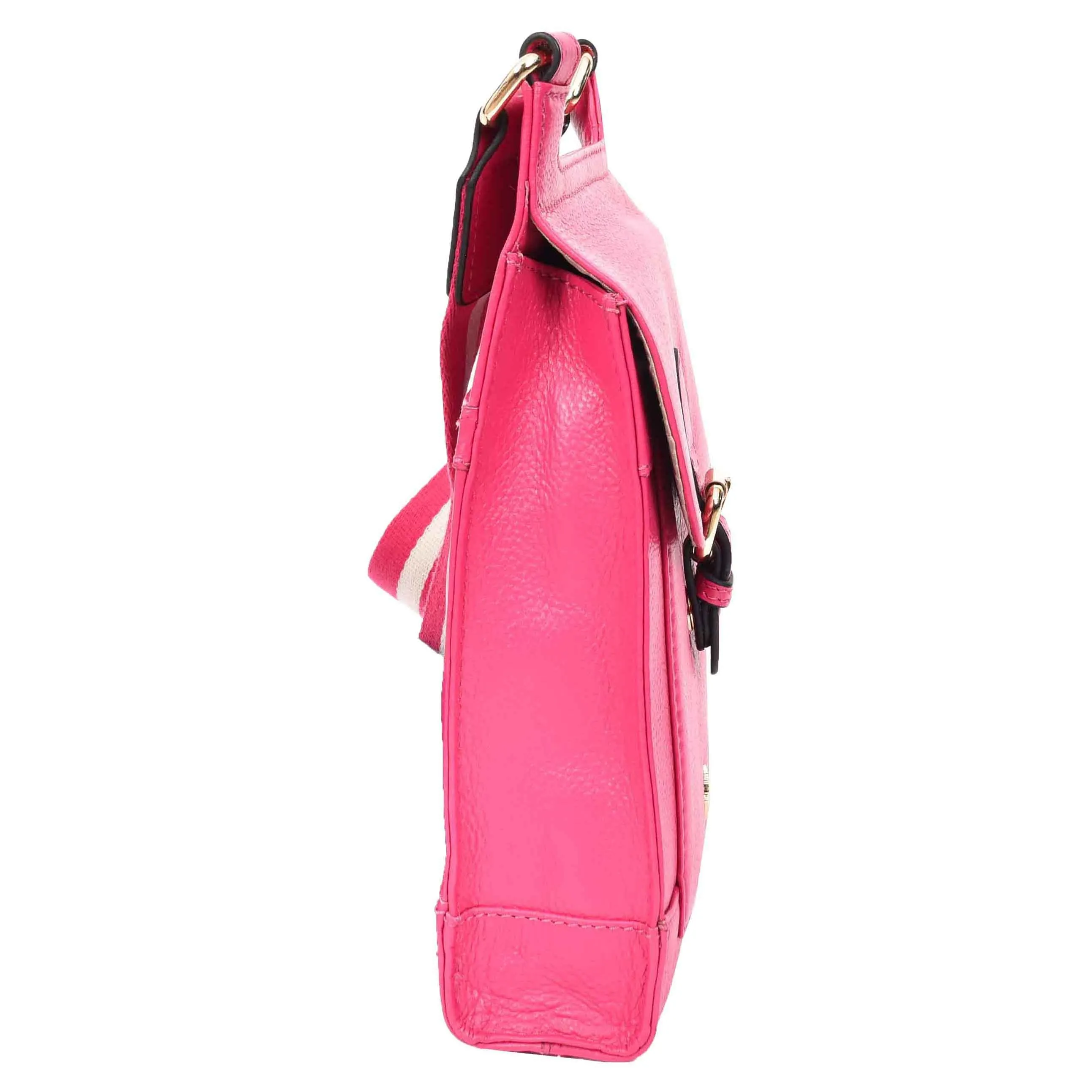 Real Leather Crossbody Bag Women's Casual Style Messenger Xela Pink