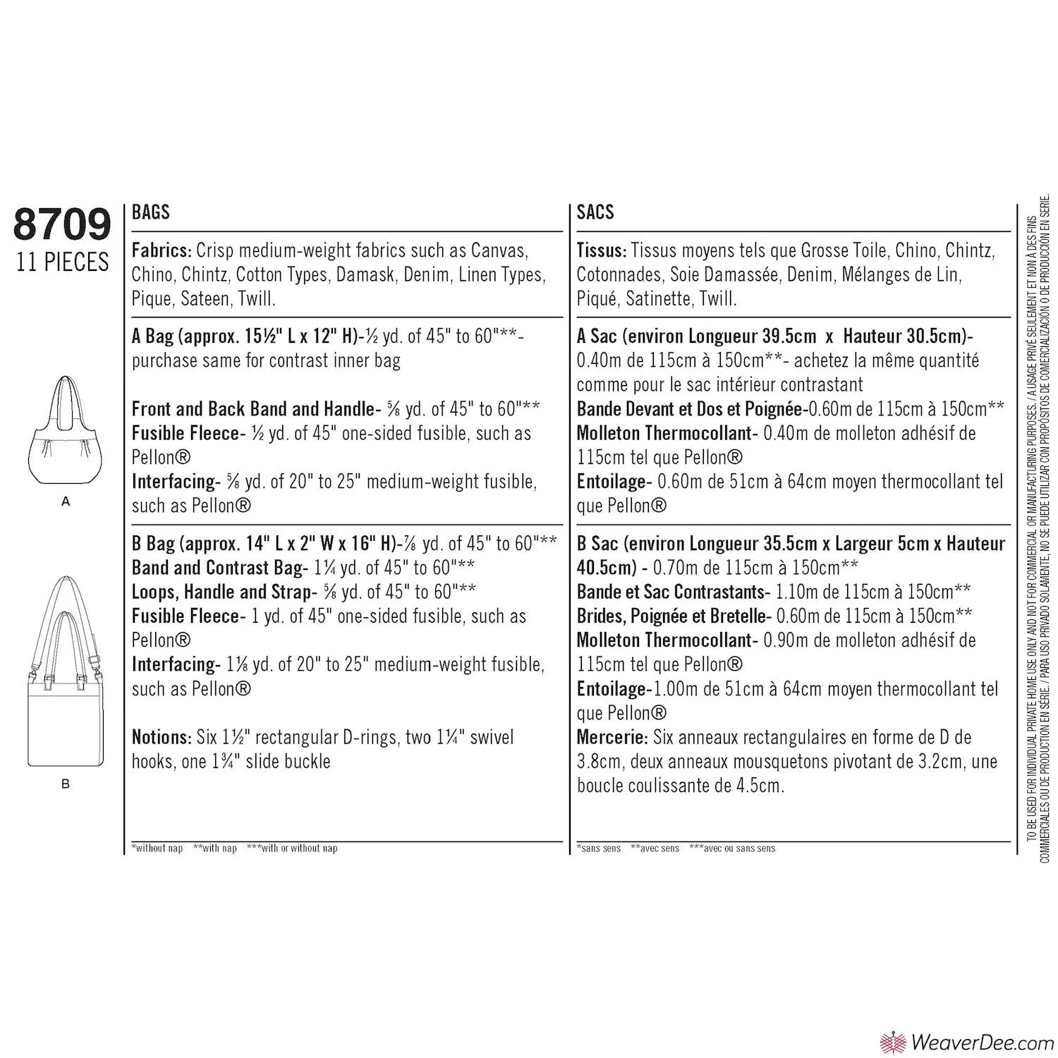 Simplicity Pattern S8709 Gertrude Made Bags