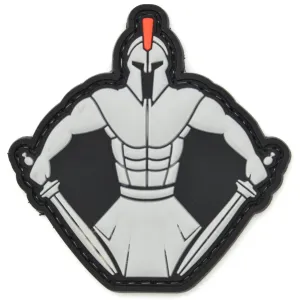 Spartan Warrior Molon Labe Patch Gray