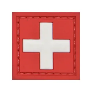 Square Medic First Aid Patch Red/White
