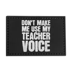 Teacher Voice Patch Black