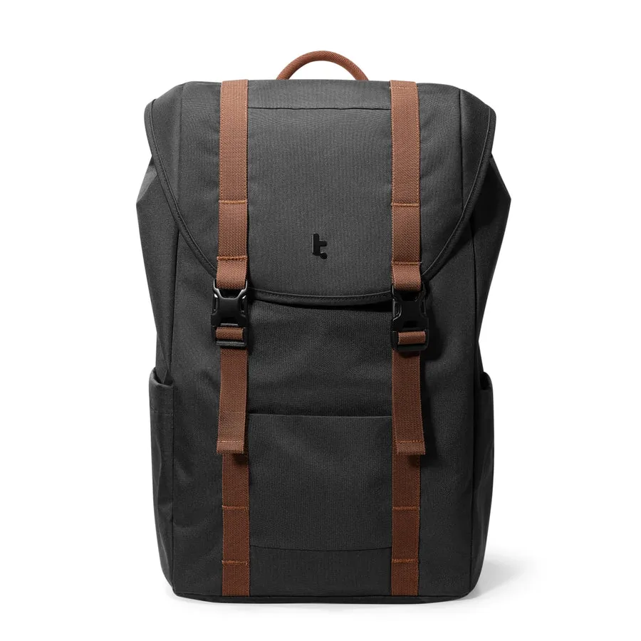 Tomtoc Flap Backpack | 17L Lightweight, Water-Resistant | Fits 13-16" MacBook | Yellow & Black