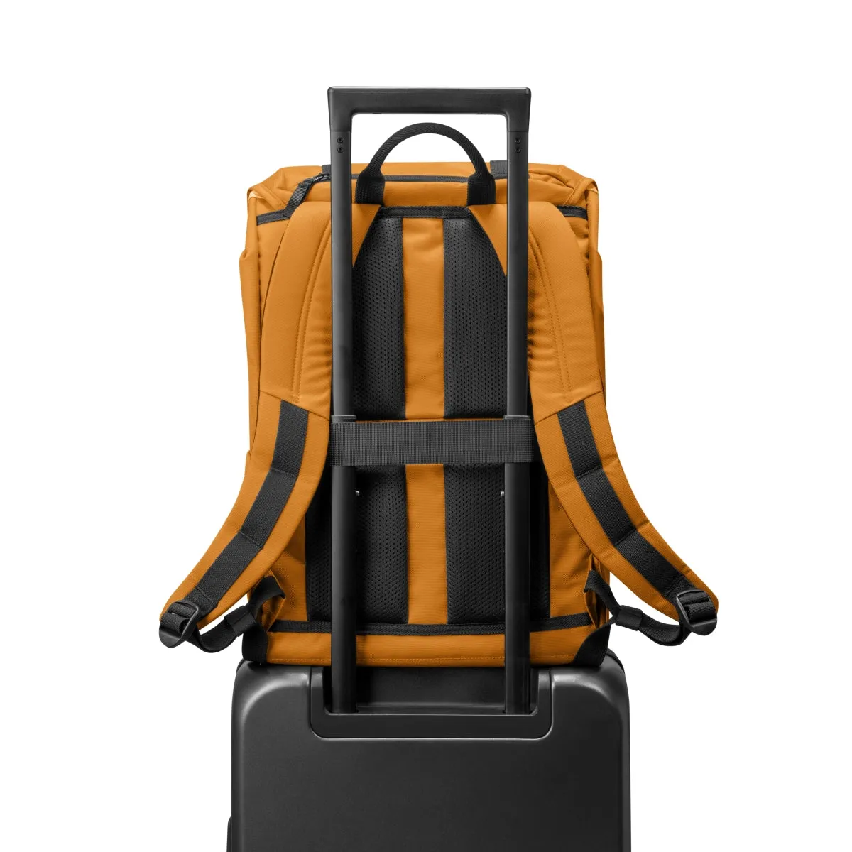 Tomtoc Flap Backpack | 17L Lightweight, Water-Resistant | Fits 13-16" MacBook | Yellow & Black